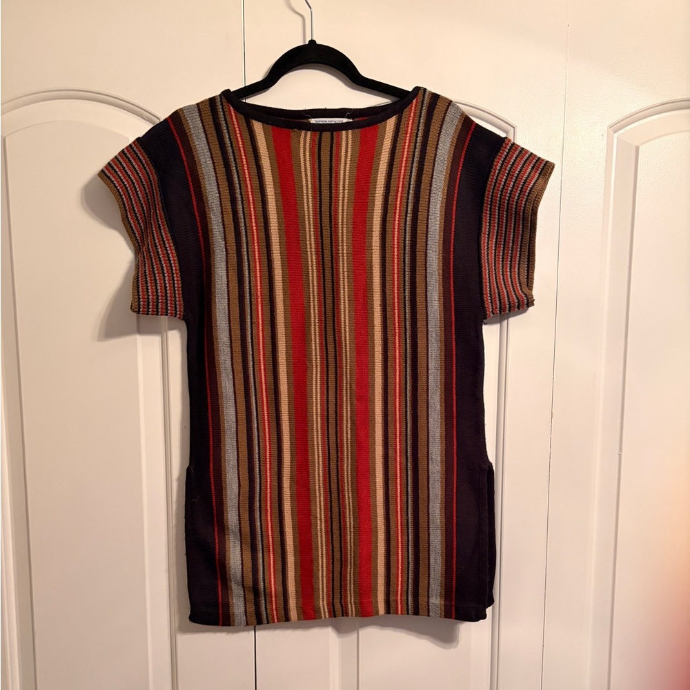 Vintage 70/ Striped Multicolor Knit Tunic